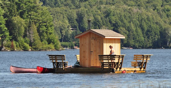 Floating Sauna with cottage rental