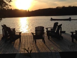 Algonquin dock and chair