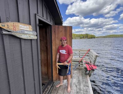 Floating sauna entrance Nick