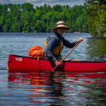 Noah guiding an Algonquin Park canoe trip