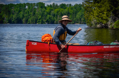 Noah guiding an Algonquin Park canoe trip