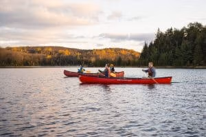 Canoeing on an Algonquin Log Cabin fall adventure