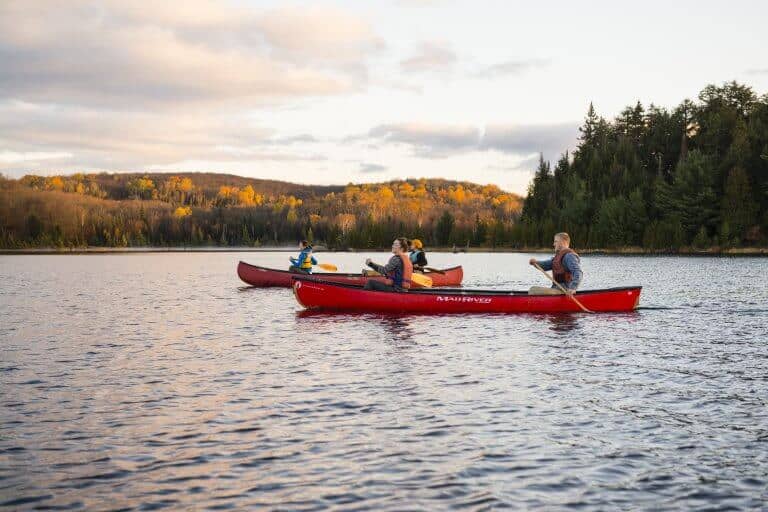 Canoeing on an Algonquin Log Cabin fall adventure