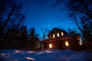 Algonquin Log Cabin Winter