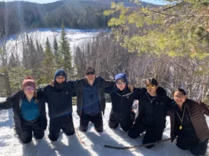snowshoe to forest lookout