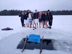 Wellness adventure with natural cold water plunge