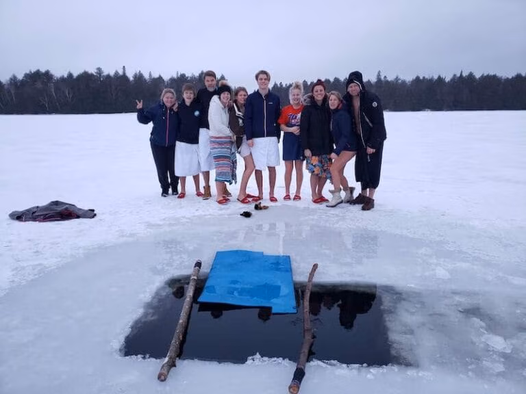Wellness adventure with natural cold water plunge