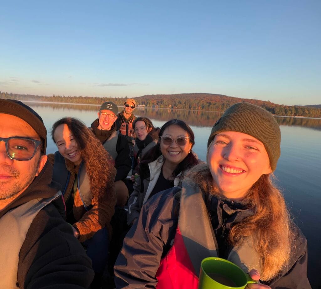 wellness group in canoe
