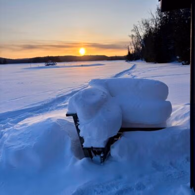 Winter Sunrise at the Sauna