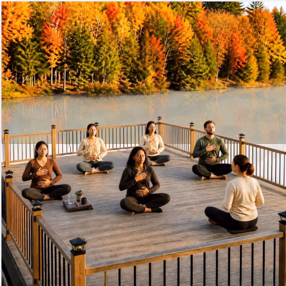 breathwork on the floathouse