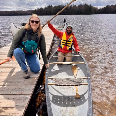 Learn to canoe at the Algonquin Log Cabin