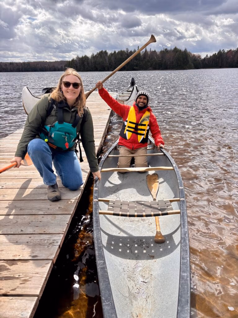 Learn to canoe at the Algonquin Log Cabin
