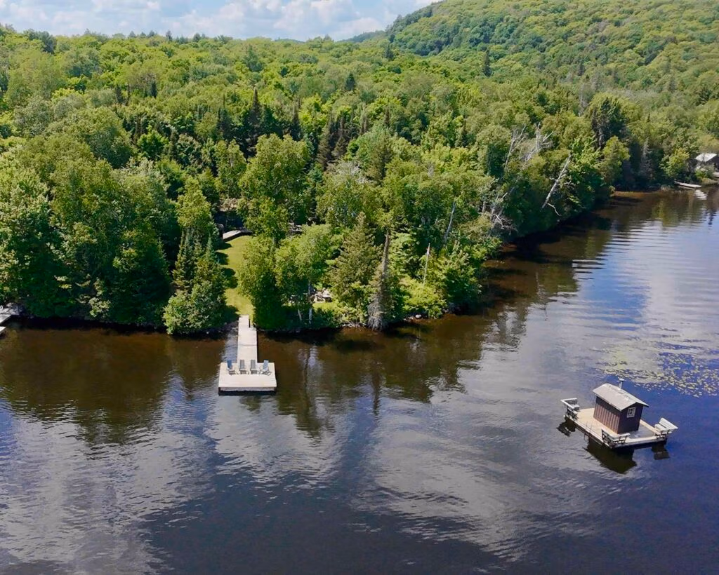 Nipissing Cottage from a drone