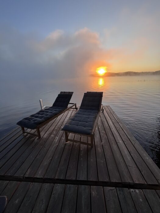 Island Sunrise with mist